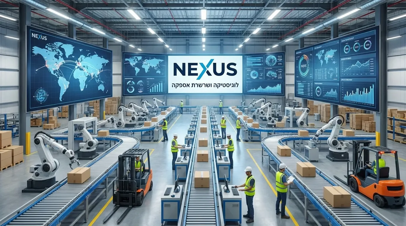 מרכז לוגיסטיקה מתקדם עם מערכות אוטומטיות